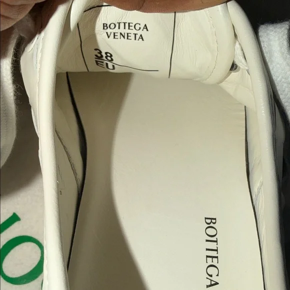 Bottega Veneta White Woven Sneakers - Picture 10 of 10